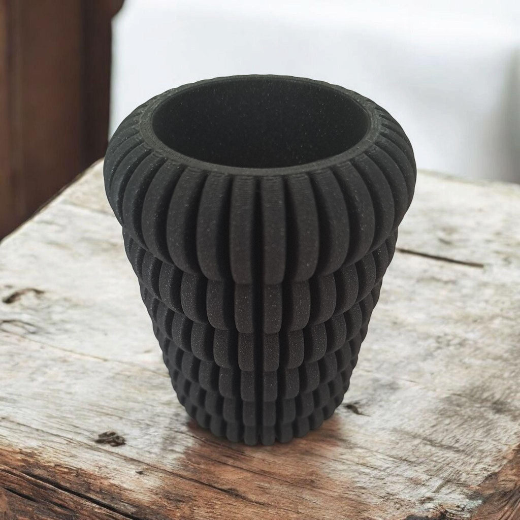 Ribbed Ring Pencil or Toothbrush Cup – Bold Design, Solid Feel