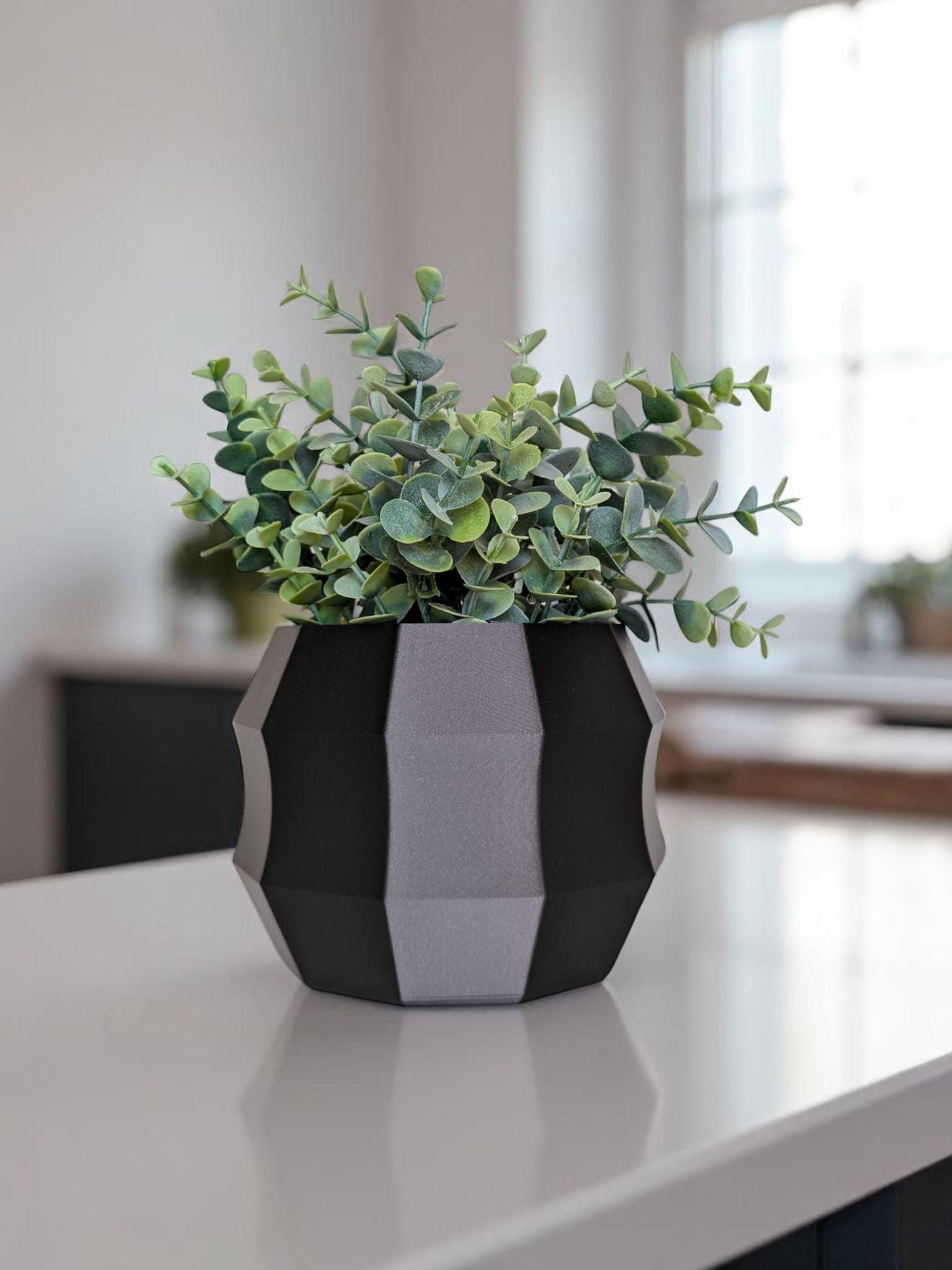Minimalistic Decagonal Shaped Flowerpot