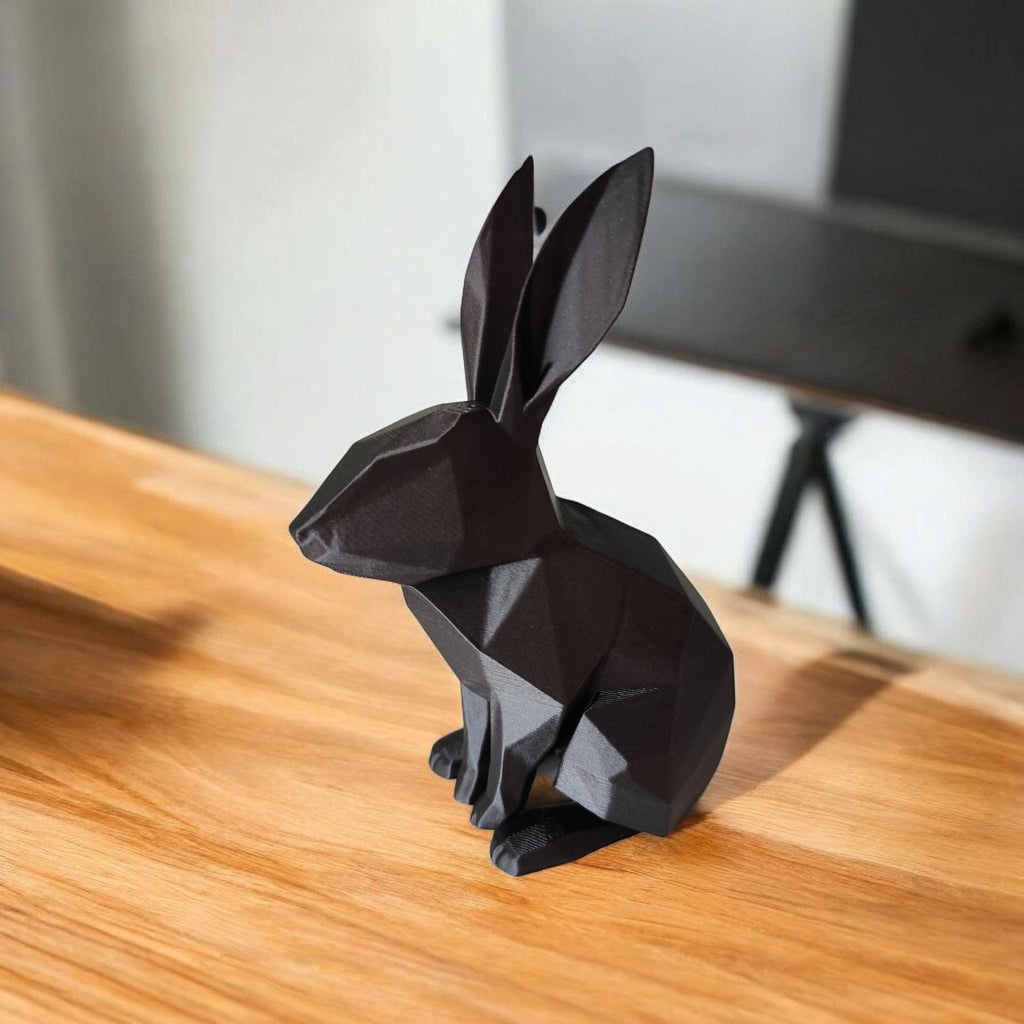Low Poly Rabbit Sculpture: Modern Minimalist Animal Art