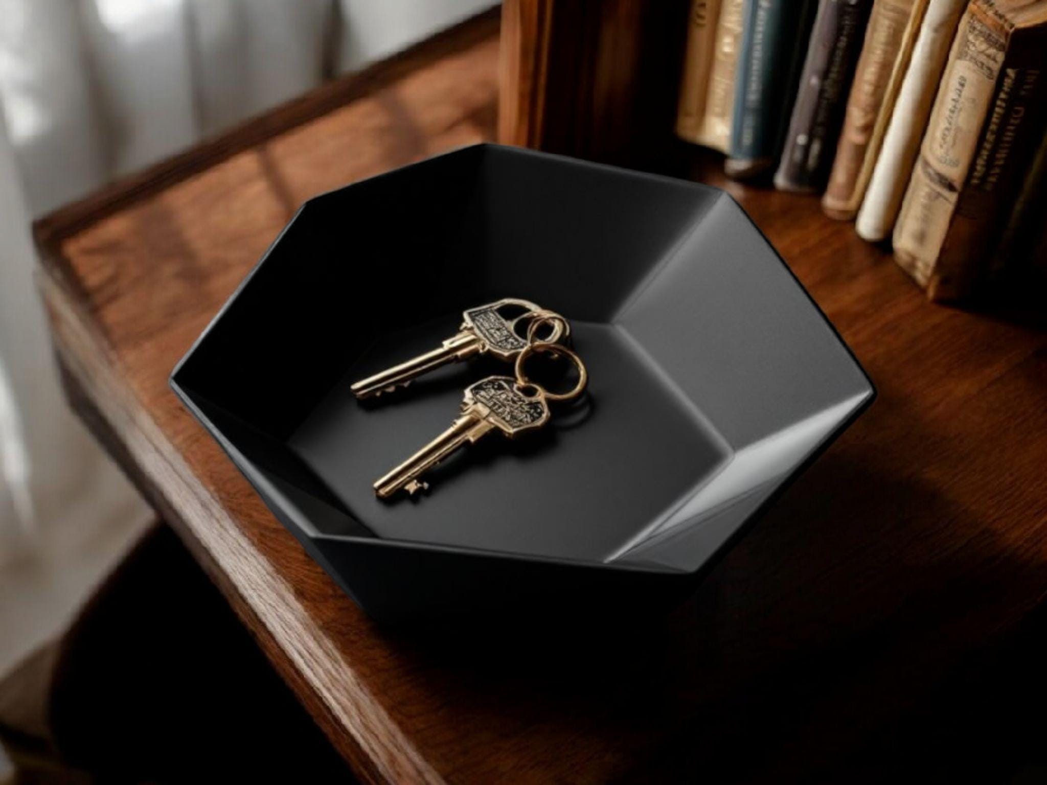 Modern Heptagonal Key And Coin Tray, Bowl