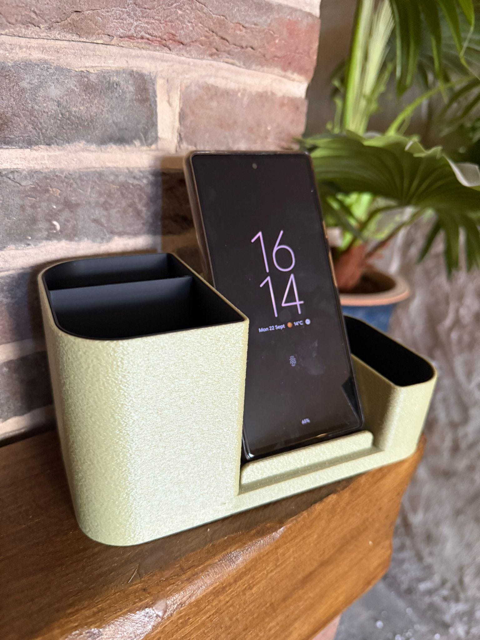 Desk Tidy and Phone Holder – Modern Office Organiser, Multi-Compartment Storage, Gift for Home Office