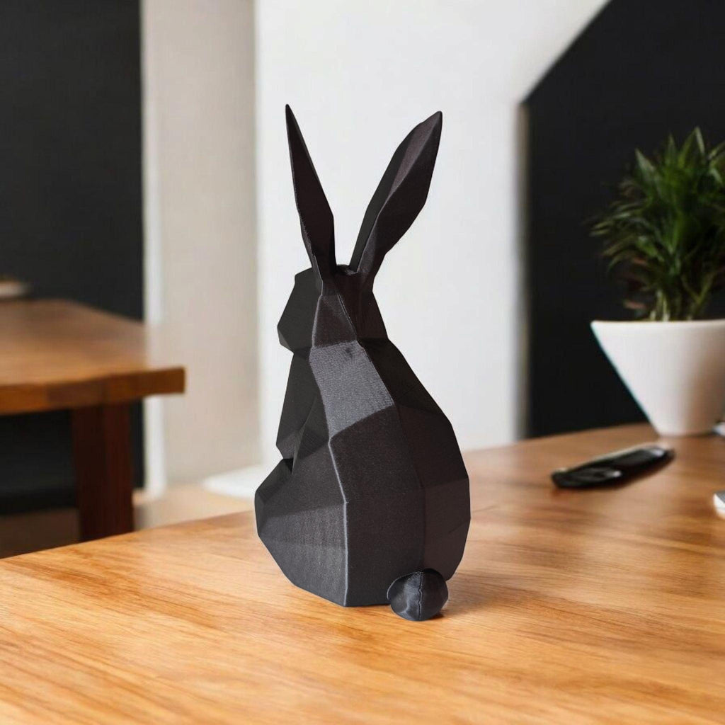 Low Poly Rabbit Sculpture: Modern Minimalist Animal Art