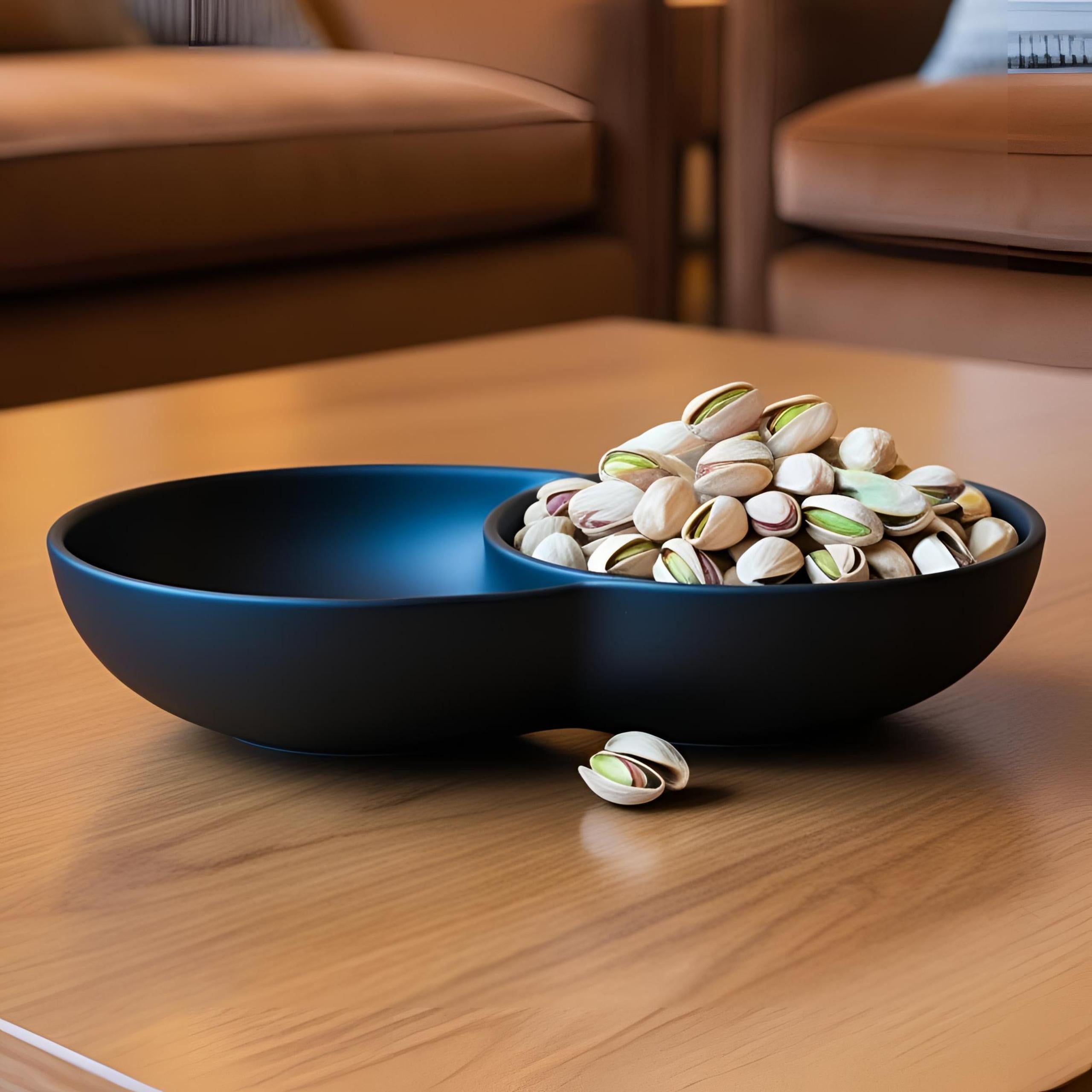 Designer Snack Bowl With Two Compartments – Sleek & Practical