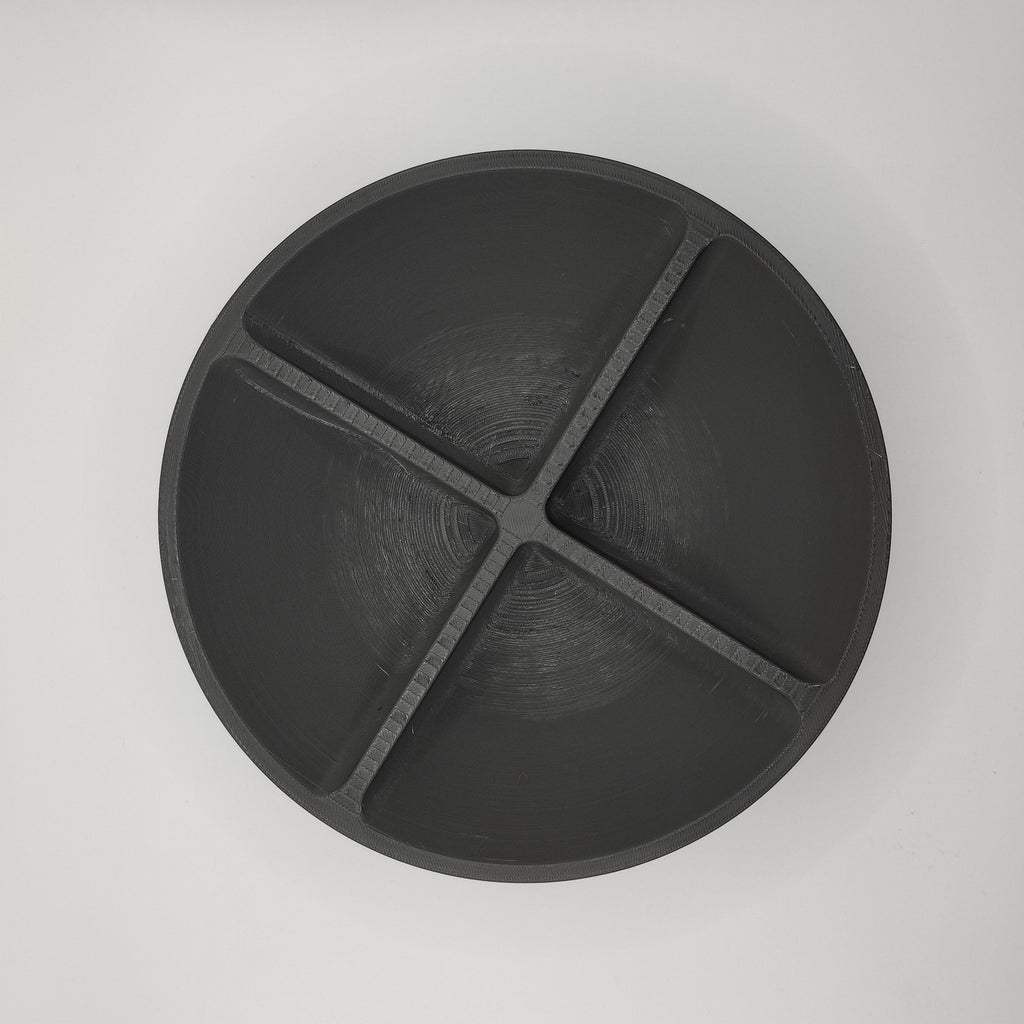 Curved Snack Bowl with Four Compartments – Stylish & Functional