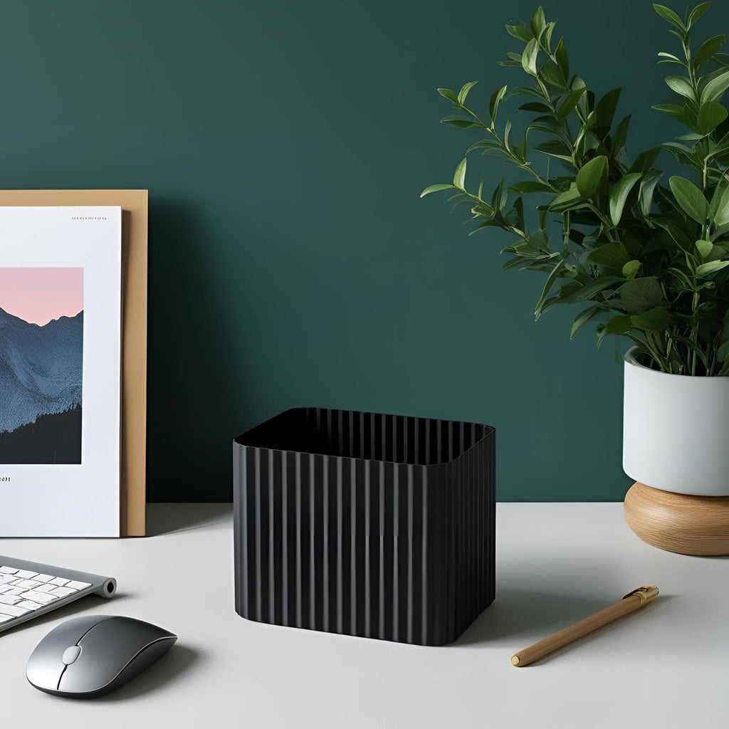 Modern Slim Ribbed Pencil Holder – Sleek, Versatile, and Efficient