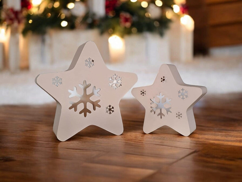 Twinkle Snowflakes LED Tealight Stars: Winter Holiday Decor