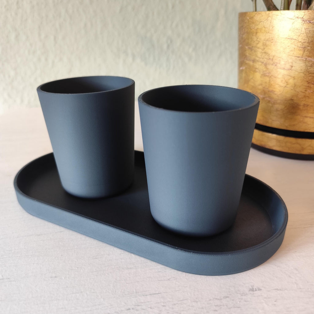 Minimalist Toothbrush Holder Set – Modern Design, Tidy Bathroom