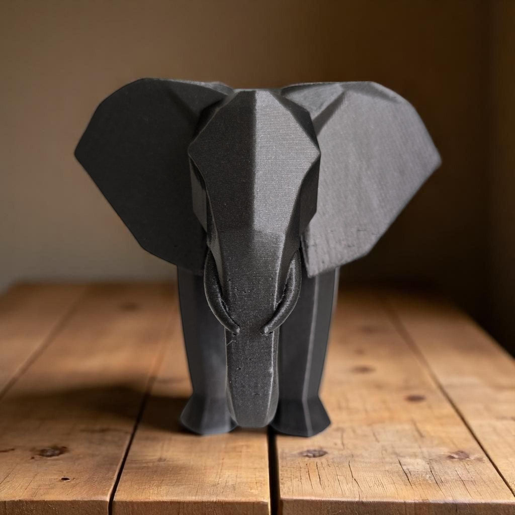 Modern Minimalist Low Poly Elephant