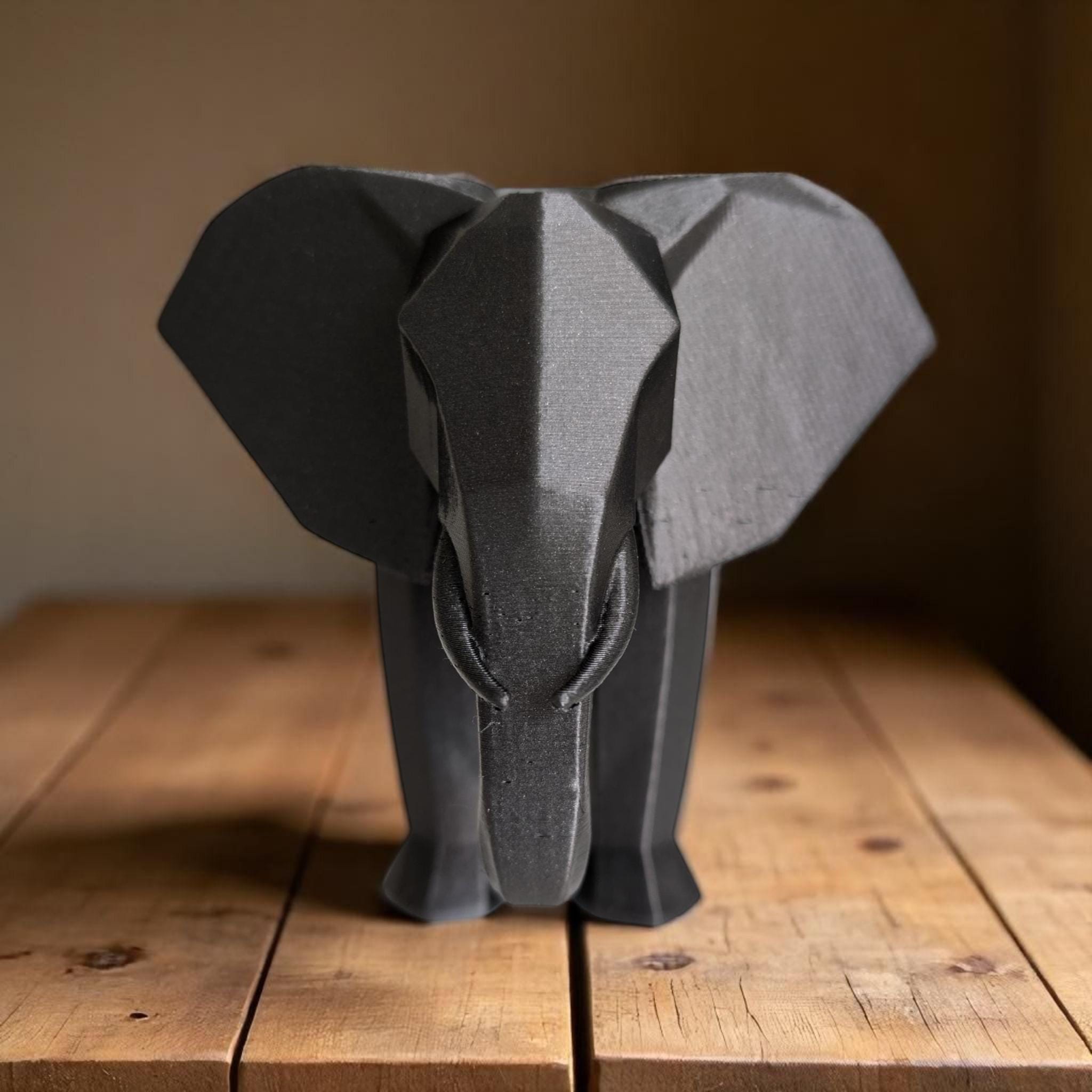 Modern Minimalist Low Poly Elephant