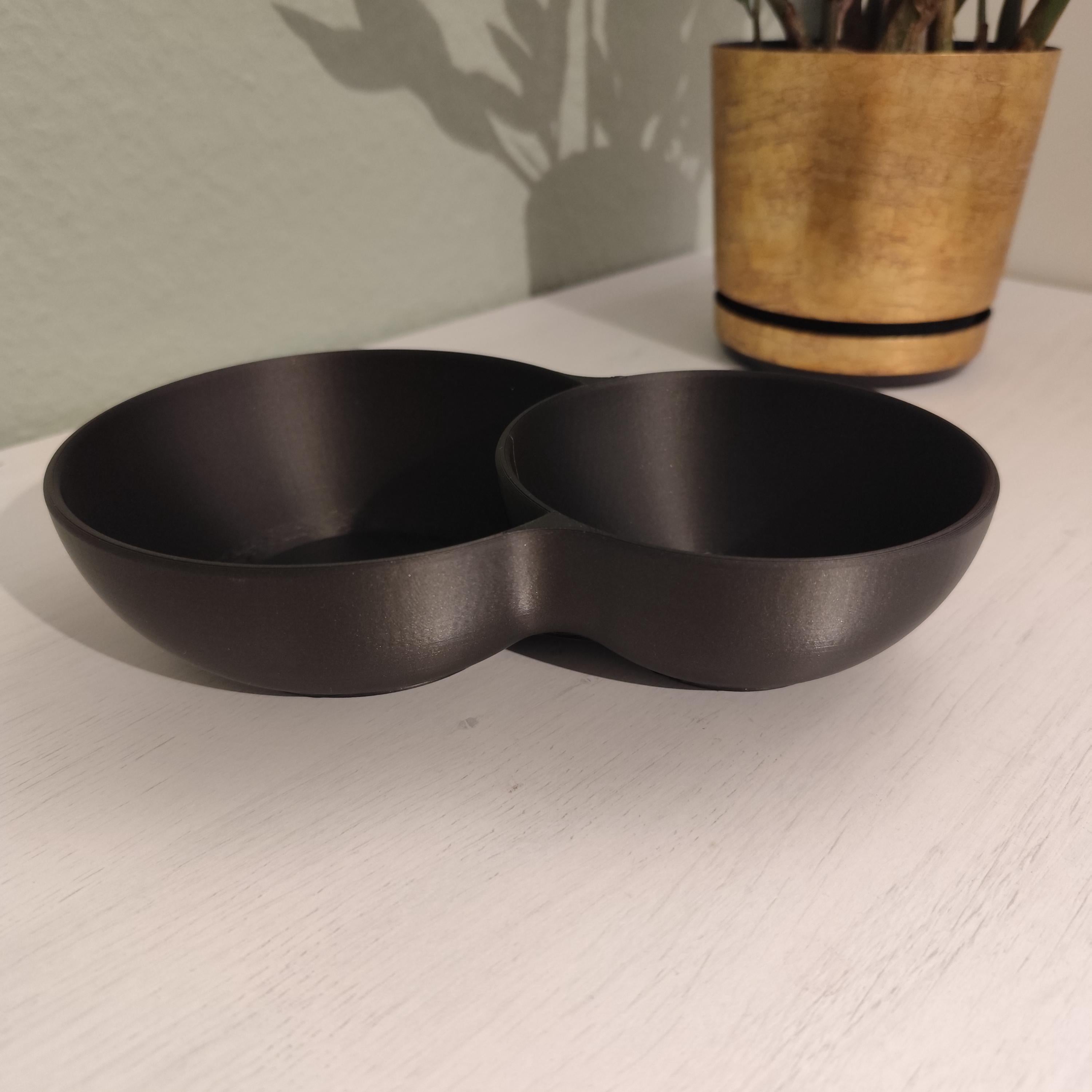 Designer Snack Bowl With Two Compartments – Sleek & Practical