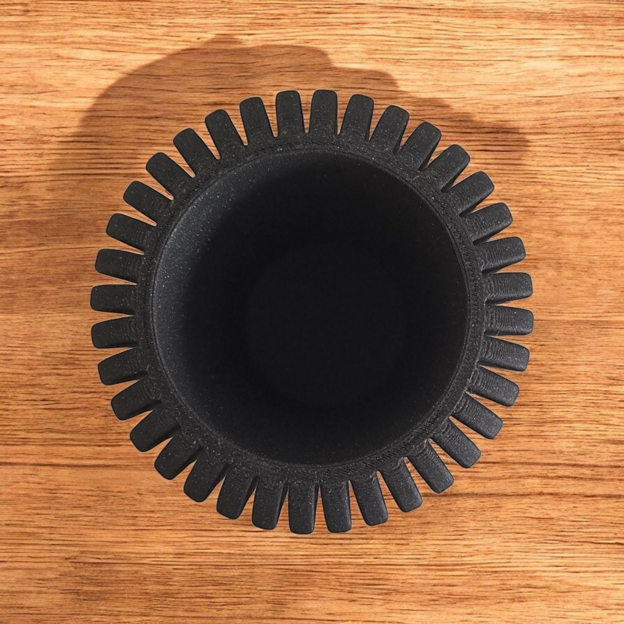 Ribbed Ring Pencil or Toothbrush Cup – Bold Design, Solid Feel