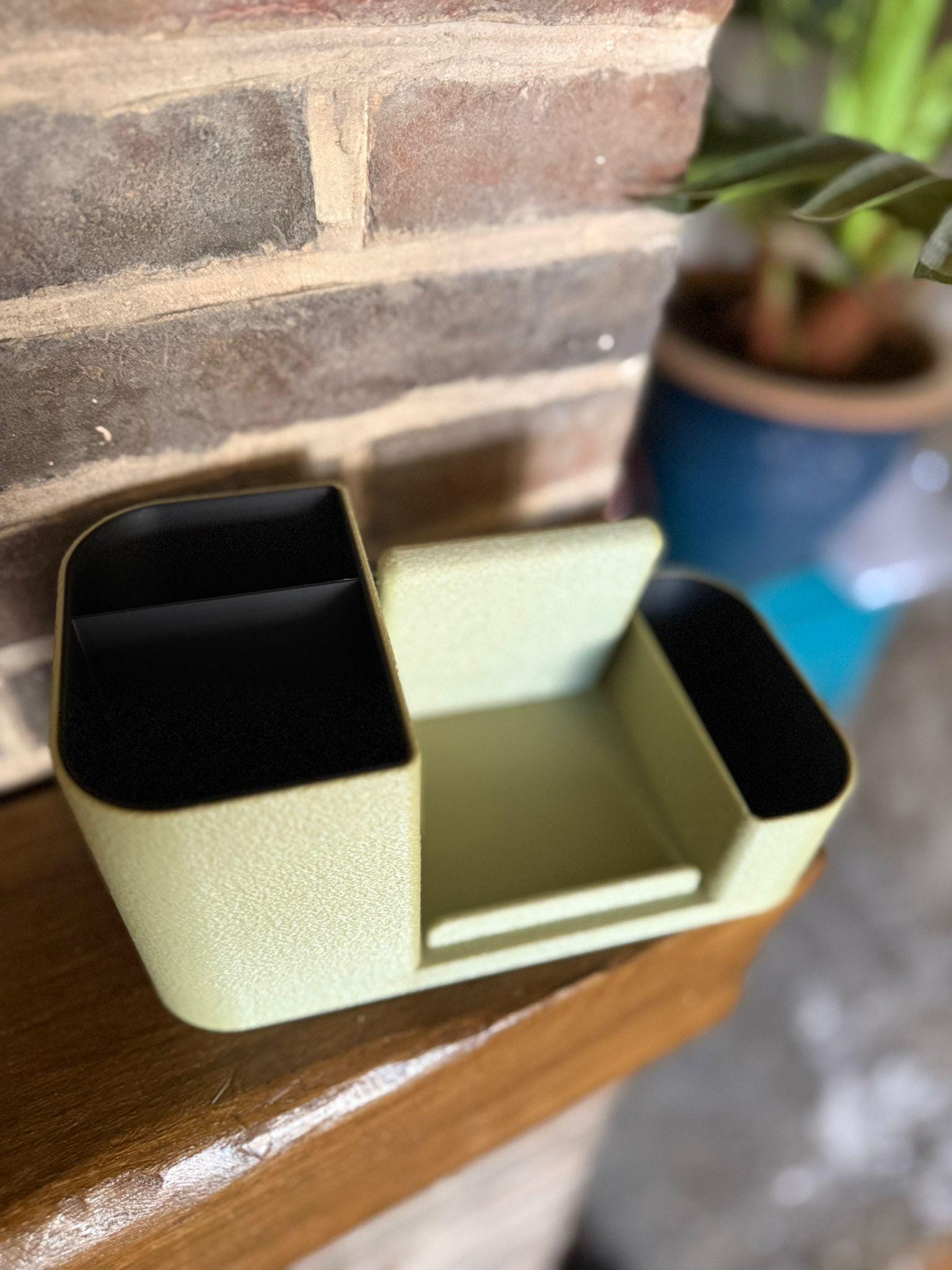 Desk Tidy and Phone Holder – Modern Office Organiser, Multi-Compartment Storage, Gift for Home Office