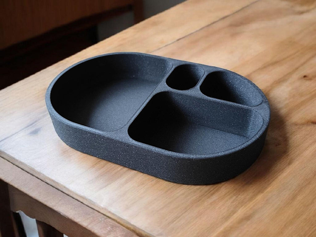 Modern Rounded Key & Coin Tray – Smooth, Simple, and Stylish