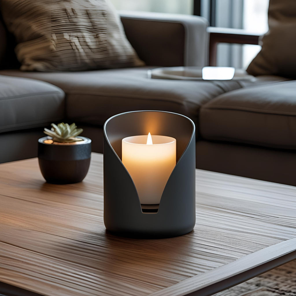 Modern Pillar Candle Holders (Set of 2) | Contemporary LED Candle Stands