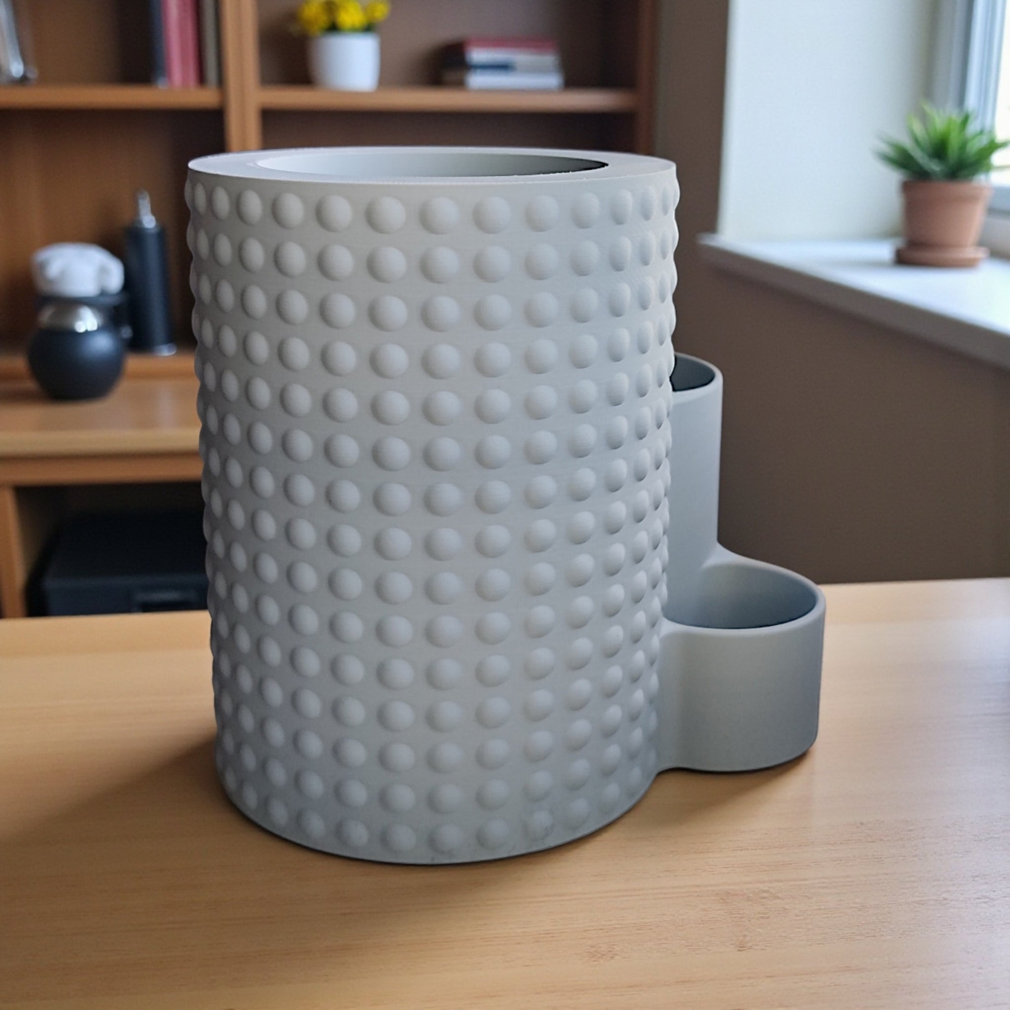 Modern Dotted Desk Organiser – Minimalist Office Storage with Decorative Detail – Pen Holder & Workspace Tidy UK