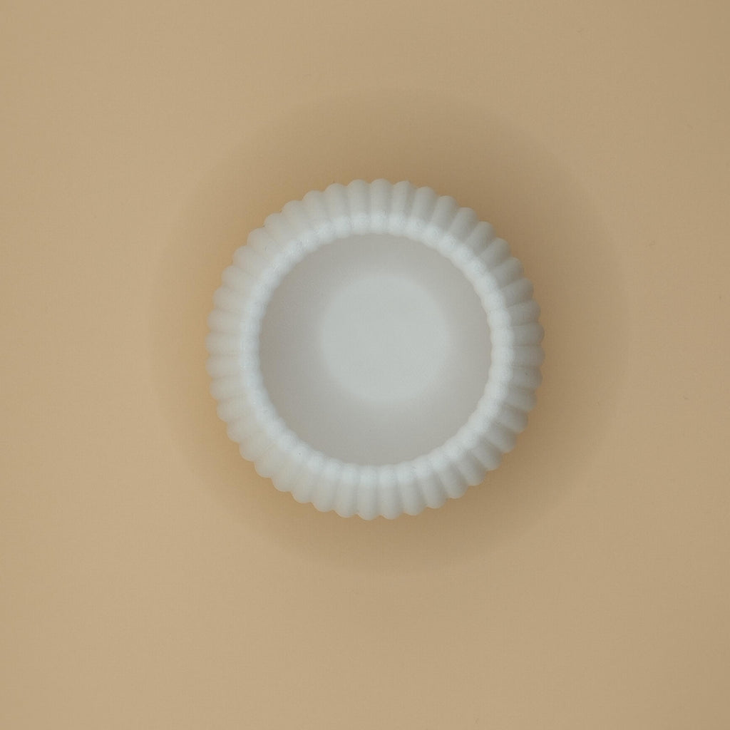 Modern Round Ribbed Candle, (LED) Tealight Holder Set