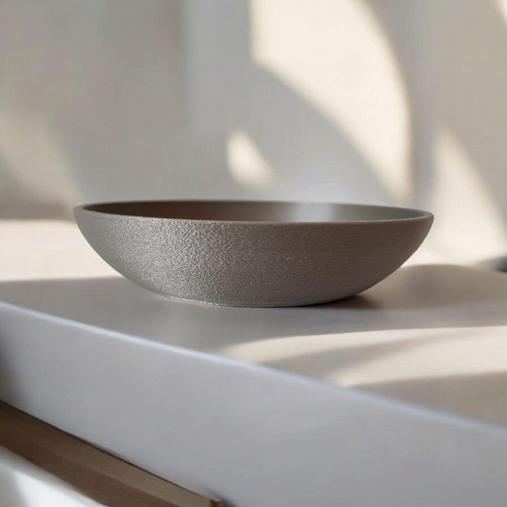 Modern Flat Fuzzy Coin and Key Tray – Minimalist Elegance with a Tactile Twist