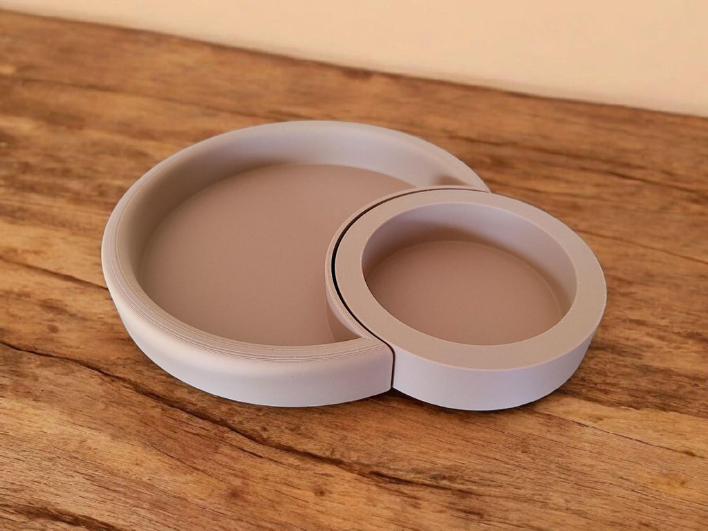 Two-Piece Crescent Moon Tray Set – Decorative & Functional