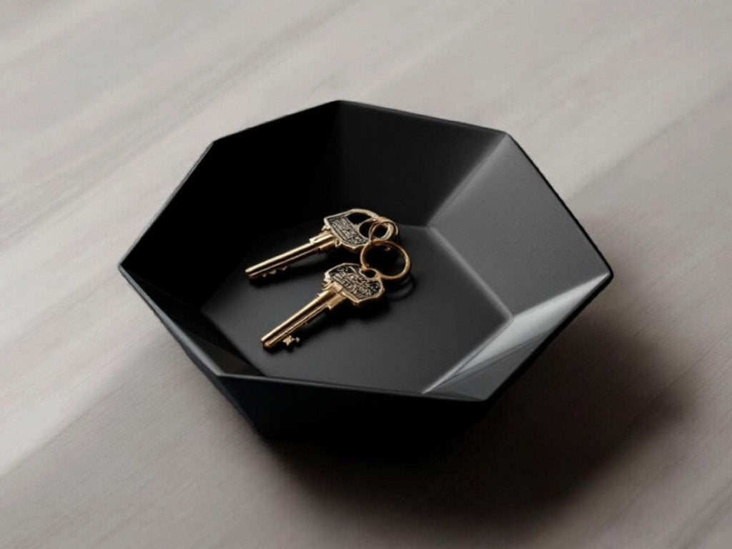 Modern Heptagonal Key And Coin Tray, Bowl