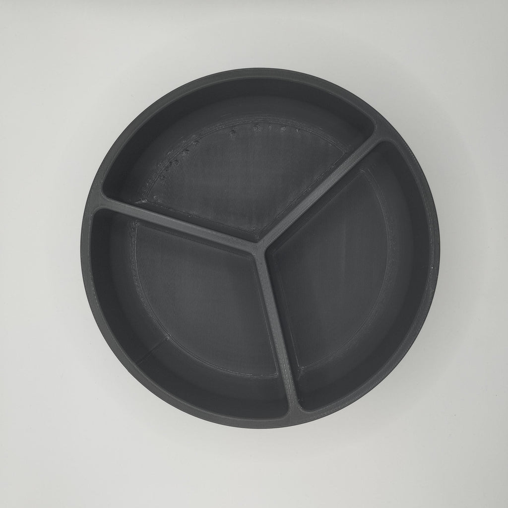 Modern Snack Tray with Three Compartments – Clean, Functional, Versatile