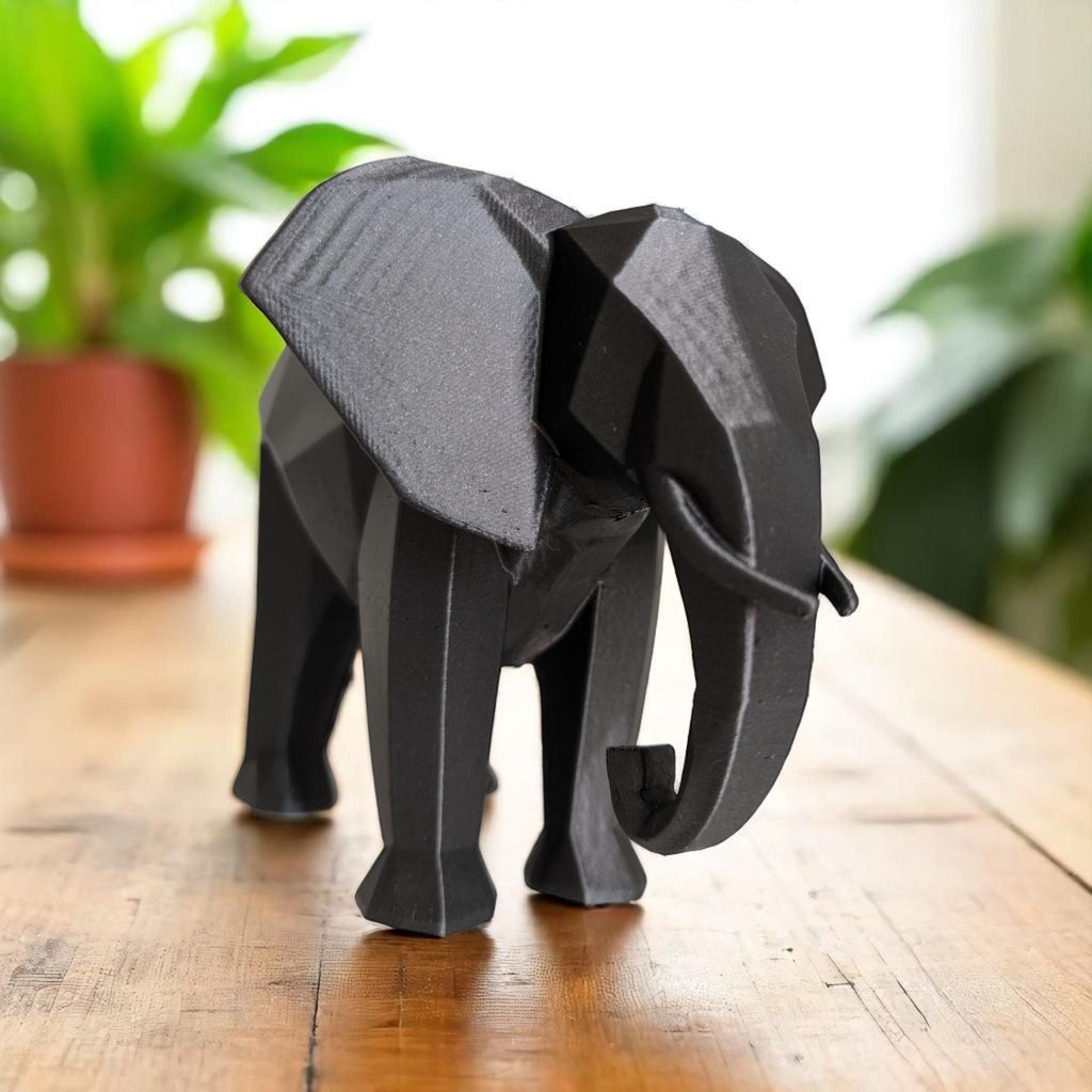 Modern Minimalist Low Poly Elephant