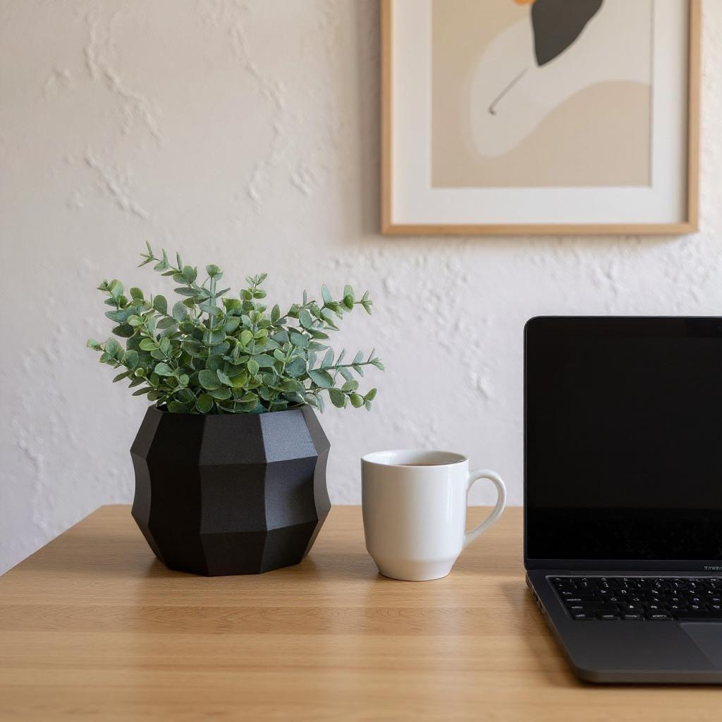 Minimalistic Decagonal Shaped Flowerpot