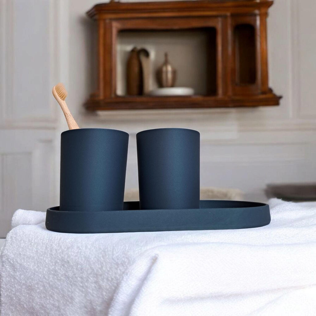 Minimalist Toothbrush Holder Set – Modern Design, Tidy Bathroom