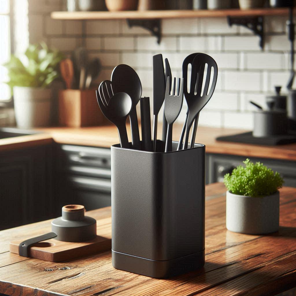 Square Kitchen Utensil Holder – Clean, Simple, Functional