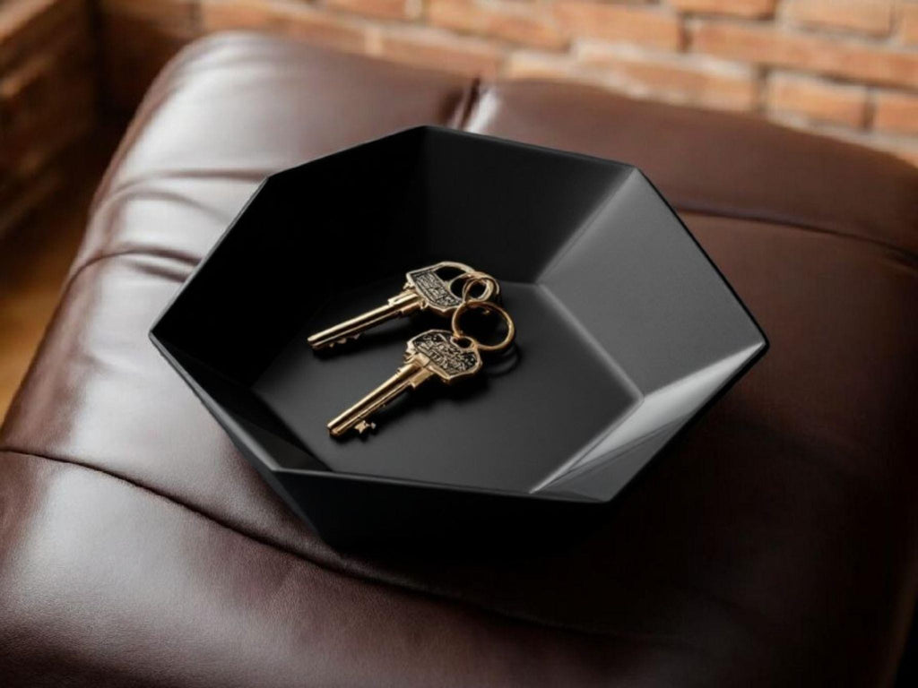 Modern Heptagonal Key And Coin Tray, Bowl