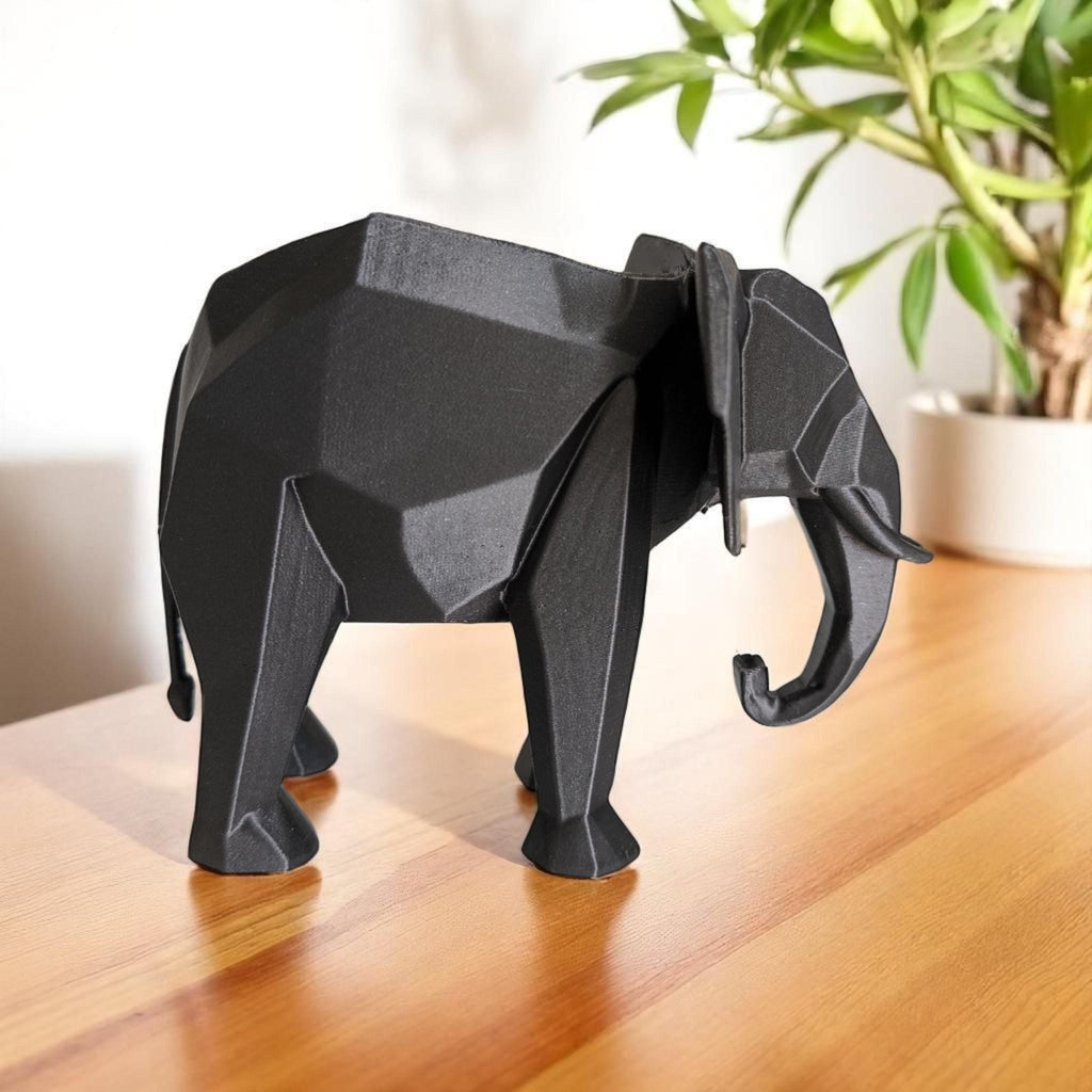 Modern Minimalist Low Poly Elephant