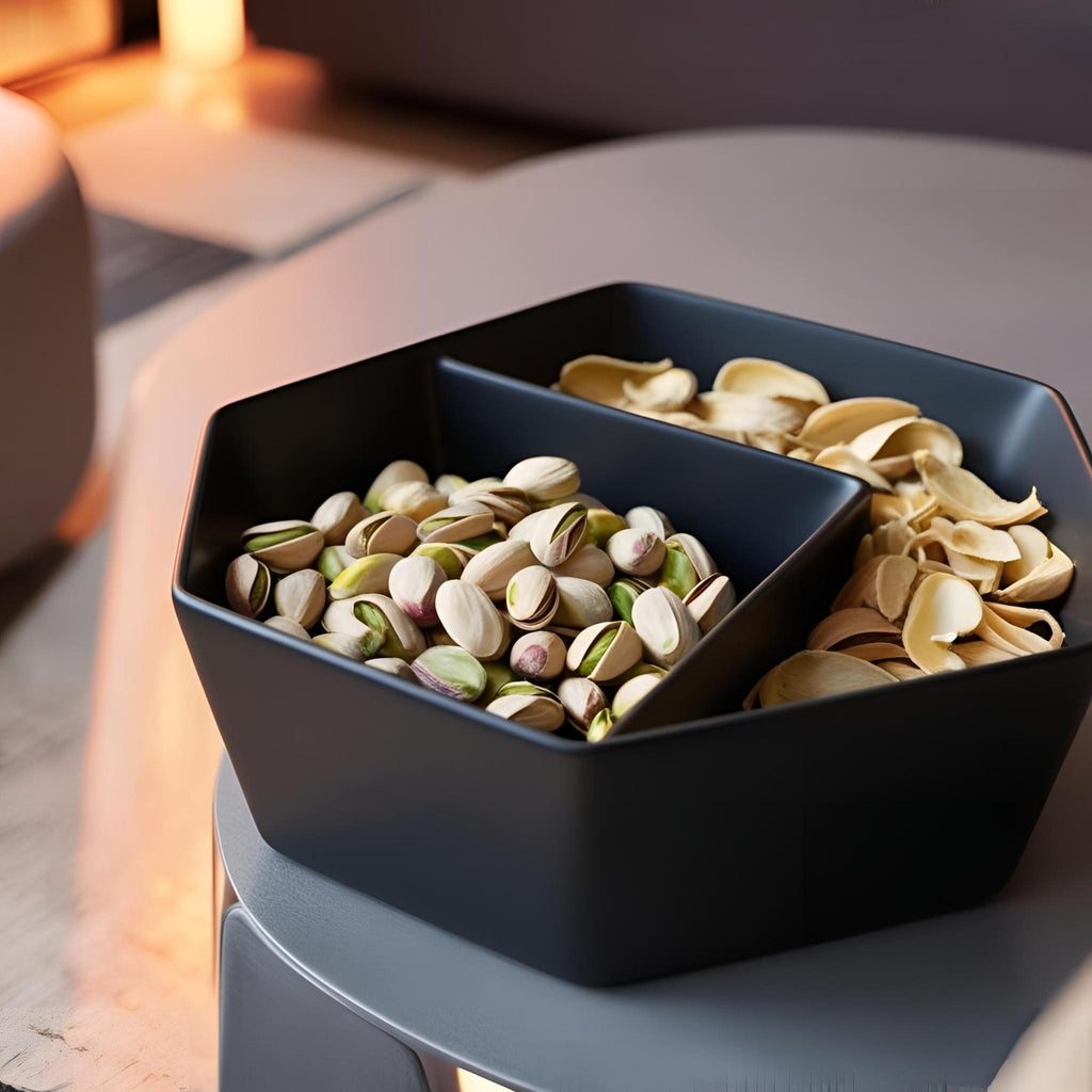 Minimalist Pistachio Bowl With Two Compartments – Stylish & Practical