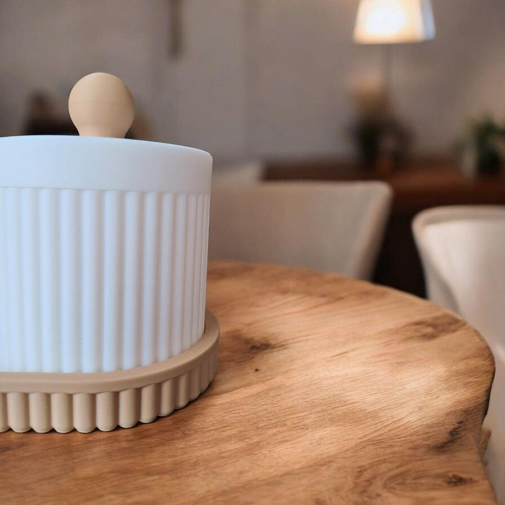 Ribbed Jewelry & Bathroom Organizer Set – Elegant Texture, Thoughtful Design