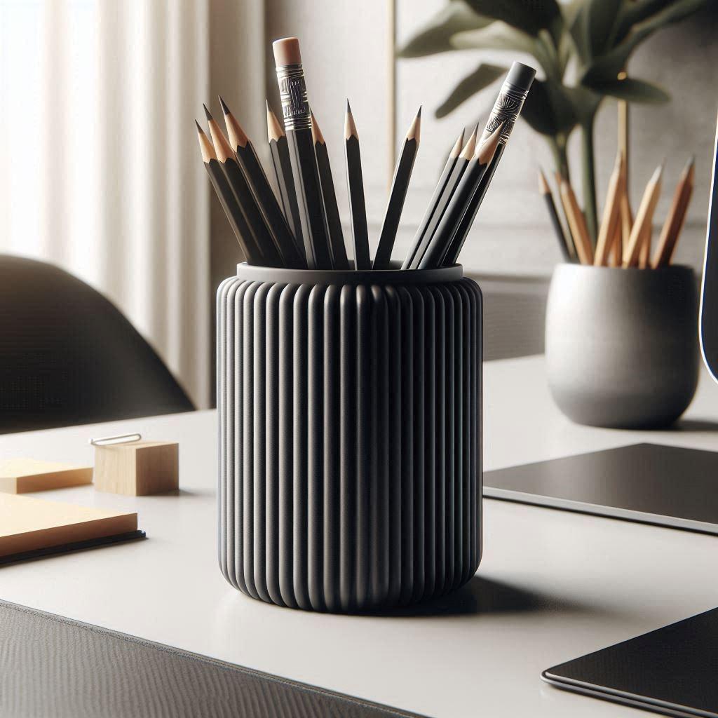 Modern Ribbed Holder – For Desks or Bathrooms, You Choose