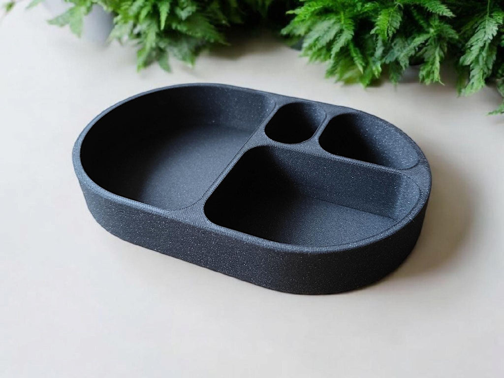 Modern Rounded Key & Coin Tray – Smooth, Simple, and Stylish