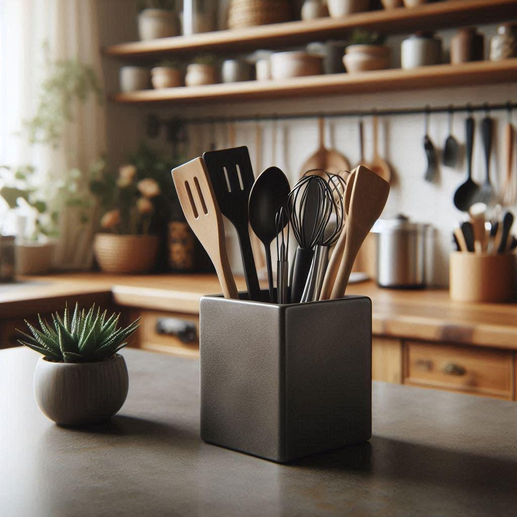 Minimalist Kitchen Utensil Holder – Timeless Design, Everyday Function