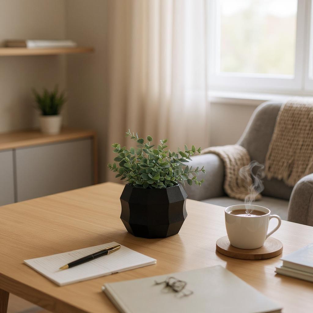 Minimalistic Decagonal Shaped Flowerpot