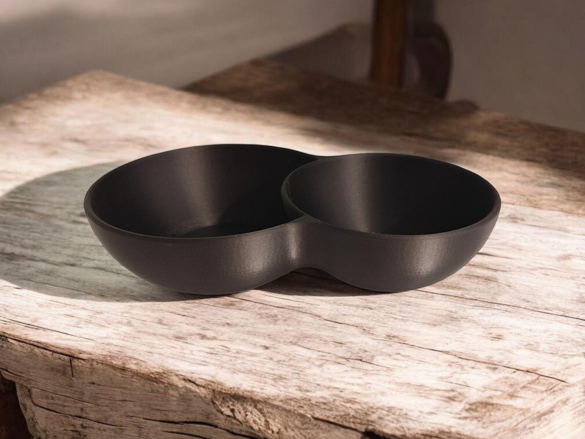 Designer Snack Bowl With Two Compartments – Sleek & Practical